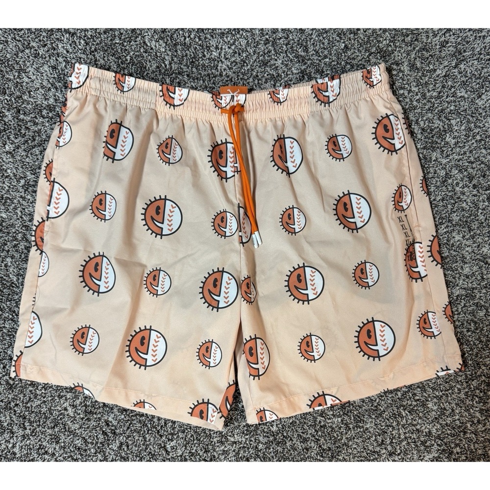 Baseballism Sunny Days Trunks Baseball Swim Shorts XL $55 NWOT New.